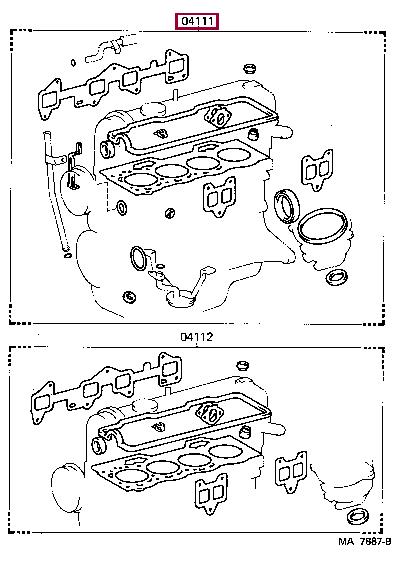 Toyota 04111-11024 Full Gasket Set, engine 0411111024: Buy near me at 2407.PL in Poland at an Affordable price!