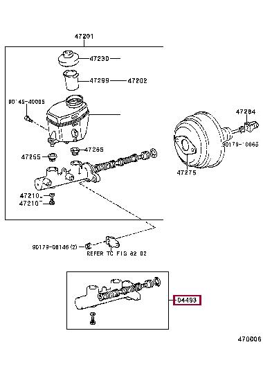 Toyota 04493-30232 Brake master cylinder repair kit 0449330232: Buy near me in Poland at 2407.PL - Good price!