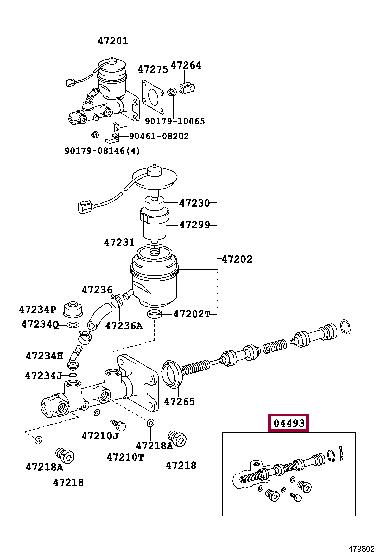 Toyota 04493-60270 Brake master cylinder repair kit 0449360270: Buy near me in Poland at 2407.PL - Good price!