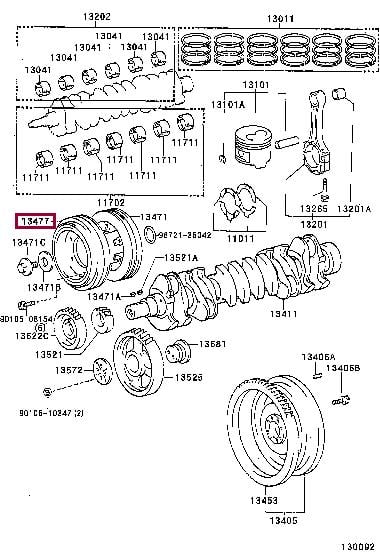 Toyota 13407-17010 Kolo pasowe, wal korbowy 1340717010: Dobra cena w Polsce na 2407.PL - Kup Teraz!