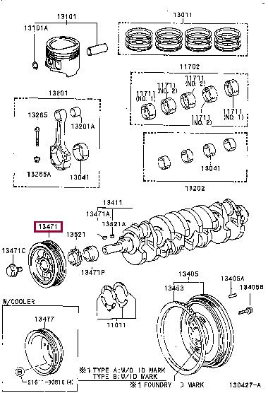 Toyota 13408-75030 Pulley crankshaft 1340875030: Buy near me at 2407.PL in Poland at an Affordable price!