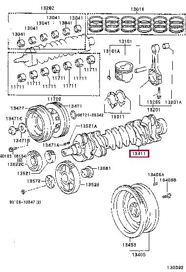 Toyota 13411-17010 Crankshaft 1341117010: Buy near me at 2407.PL in Poland at an Affordable price!