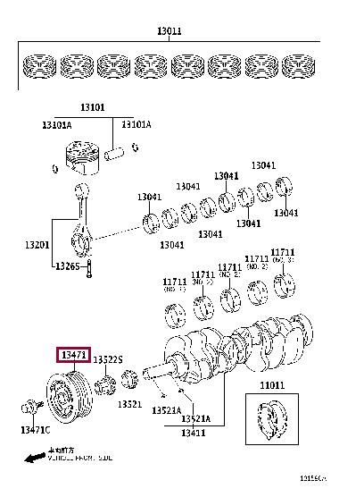 Toyota 13470-0S010 Kolo pasowe, wal korbowy 134700S010: Dobra cena w Polsce na 2407.PL - Kup Teraz!