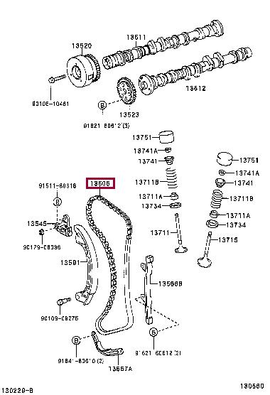 Toyota 13506-23010 Timing chain 1350623010: Buy near me in Poland at 2407.PL - Good price!
