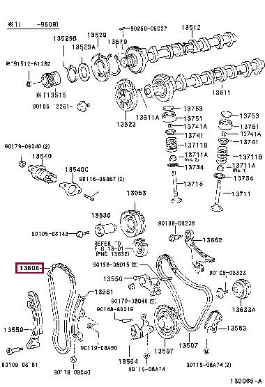Toyota 13506-75020 Timing chain 1350675020: Buy near me in Poland at 2407.PL - Good price!