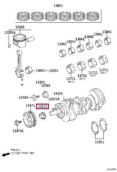 Toyota 13521-31060 Riemenscheibe kurbelwelle 1352131060: Bestellen Sie in Polen zu einem guten Preis bei 2407.PL!