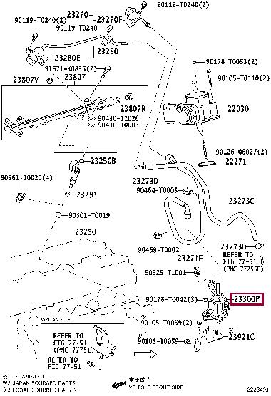 Toyota 23300-75140 Kraftstofffilter 2330075140: Kaufen Sie zu einem guten Preis in Polen bei 2407.PL!