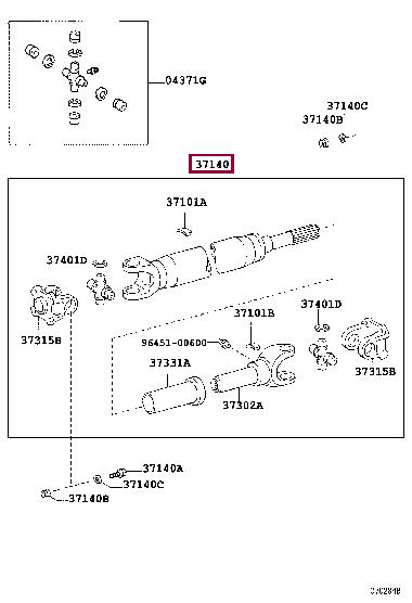 Toyota 37140-60410 Propeller shaft 3714060410: Buy near me at 2407.PL in Poland at an Affordable price!