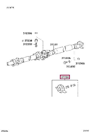 Toyota 37230-39095 Driveshaft outboard bearing 3723039095: Buy near me at 2407.PL in Poland at an Affordable price!
