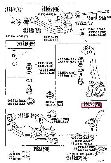 Toyota 43340-39485 Ball joint 4334039485: Buy near me in Poland at 2407.PL - Good price!