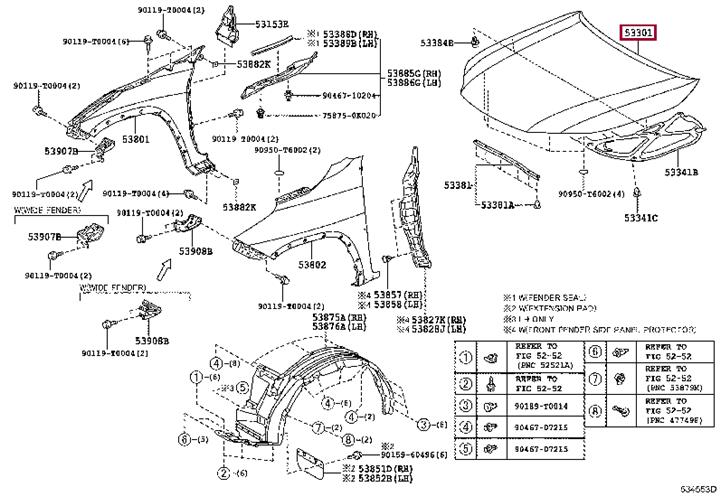 Toyota 53301-KK010 Maska 53301KK010: Dobra cena w Polsce na 2407.PL - Kup Teraz!