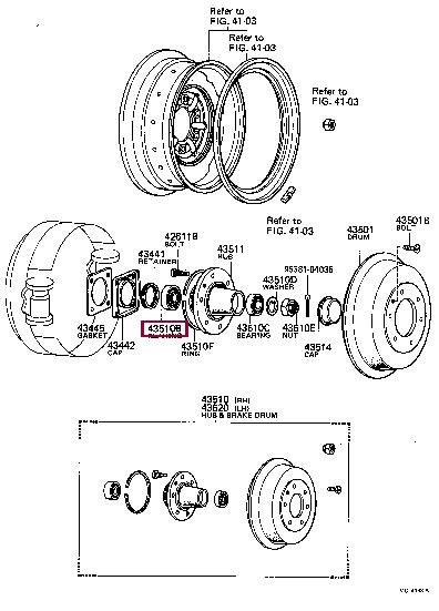 Toyota 90368-42045 Łożysko piasty koła, komplet 9036842045: Dobra cena w Polsce na 2407.PL - Kup Teraz!