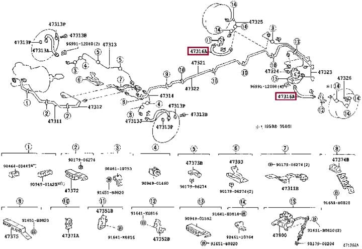 Toyota 90947-02828 Bremsschlauch 9094702828: Kaufen Sie zu einem guten Preis in Polen bei 2407.PL!