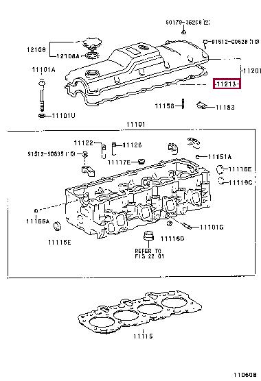 Toyota 11213-67010 Uszczelka, pokrywa głowicy cylindrów 1121367010: Dobra cena w Polsce na 2407.PL - Kup Teraz!