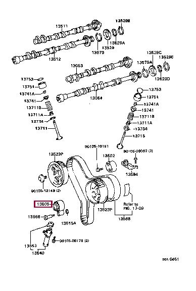 Toyota 13505-20010 Ролик ременя ГРМ 1350520010: Купити у Польщі - Добра ціна на 2407.PL!