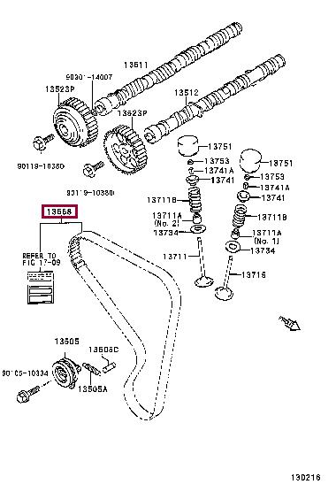 Toyota 13568-19035 Pasek rozrządu 1356819035: Atrakcyjna cena w Polsce na 2407.PL - Zamów teraz!