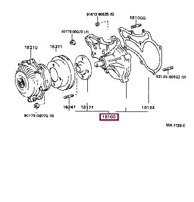 Toyota 16100-39346 Water pump 1610039346: Buy near me in Poland at 2407.PL - Good price!
