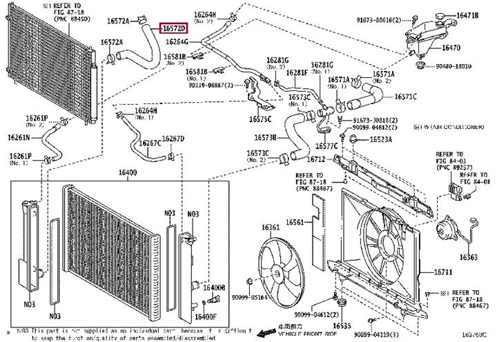 

przewód układu chłodzenia 1657222130 Toyota