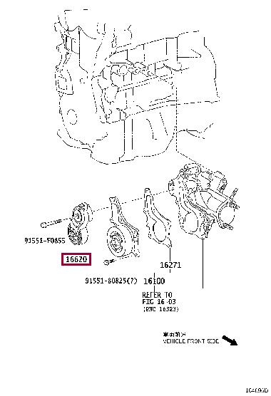 Toyota 166200V021 Rippenriemenspannrolle (Antriebsriemen) 166200V021: Kaufen Sie zu einem guten Preis in Polen bei 2407.PL!