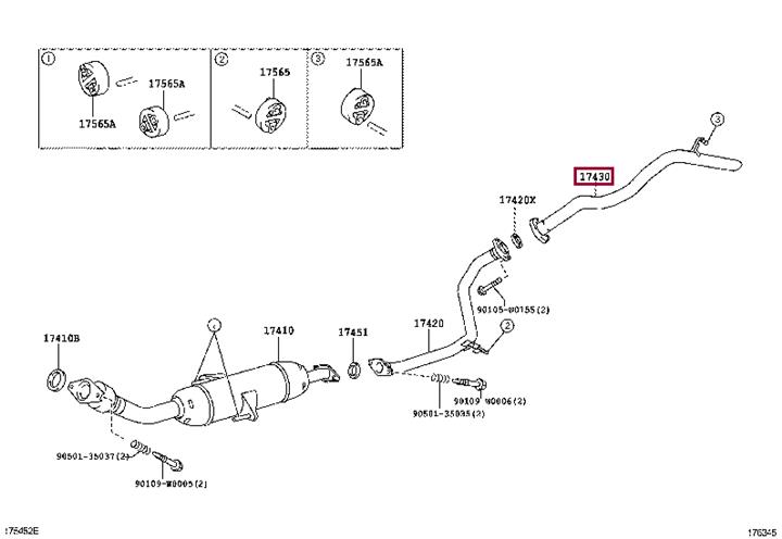 Toyota 17430-0N040 Rura wydechowa 174300N040: Dobra cena w Polsce na 2407.PL - Kup Teraz!