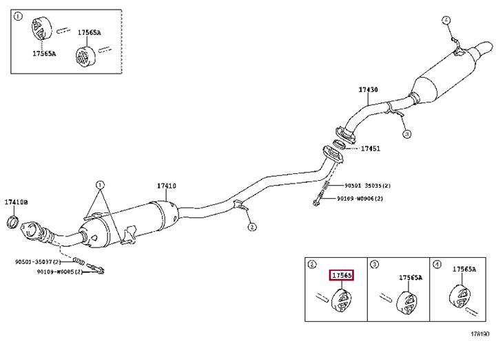 Toyota 175650P030 Exhaust mounting pad 175650P030: Buy near me at 2407.PL in Poland at an Affordable price!