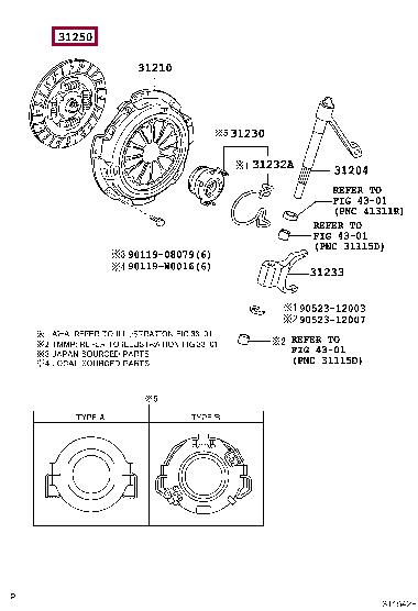 Toyota 31250-0D091 Clutch disc 312500D091: Buy near me in Poland at 2407.PL - Good price!