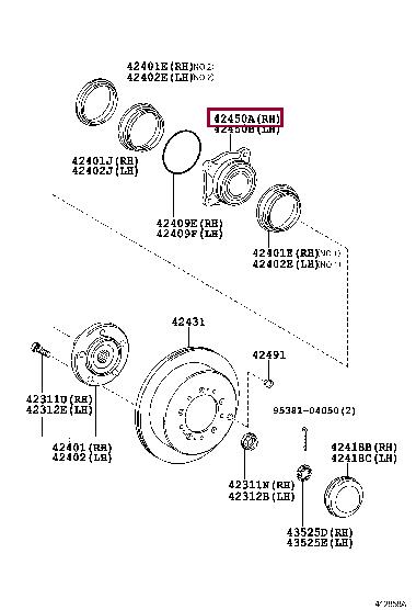 Toyota 42450-0C020 Wheel bearing kit 424500C020: Buy near me in Poland at 2407.PL - Good price!