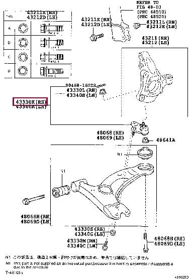 Toyota 43330-49055 Ball joint 4333049055: Buy near me in Poland at 2407.PL - Good price!