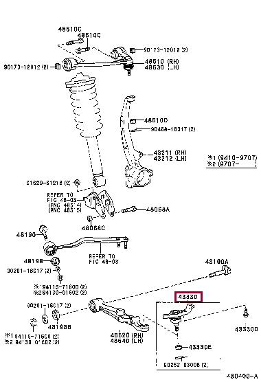 Toyota 43340-59036 Ball joint 4334059036: Buy near me in Poland at 2407.PL - Good price!