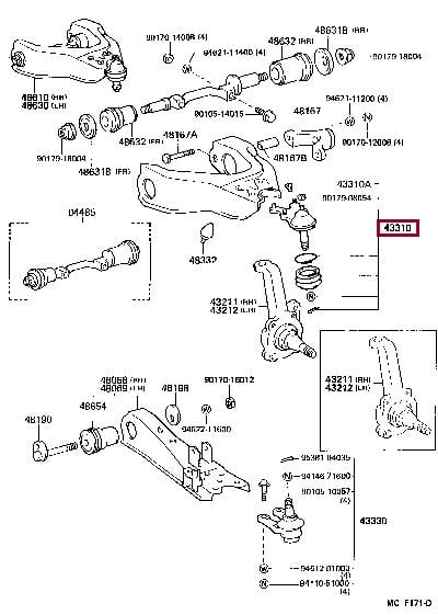 Toyota 43350-29065 Ball joint 4335029065: Buy near me at 2407.PL in Poland at an Affordable price!