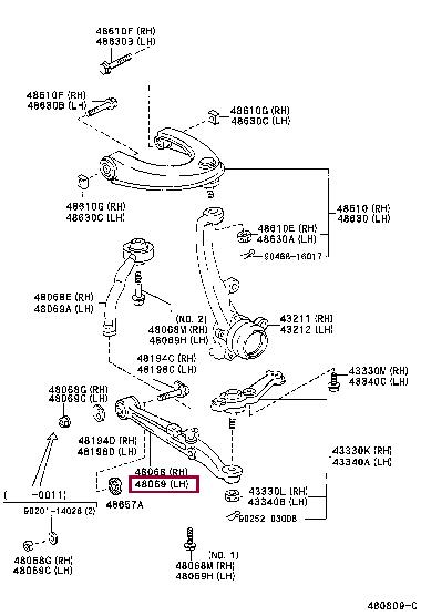 Toyota 48069-59025 Track Control Arm 4806959025: Buy near me at 2407.PL in Poland at an Affordable price!