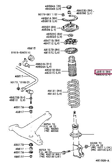Toyota 48510-80081 Shock absorber assy 4851080081: Buy near me in Poland at 2407.PL - Good price!