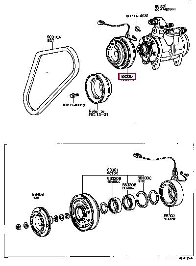 Toyota 88410-22040 Муфта компрессора кондиционера 8841022040: Отличная цена - Купить в Польше на 2407.PL!