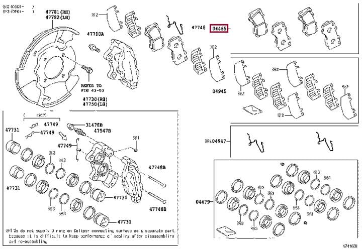 Toyota 04465-04070 Brake Pad Set, disc brake 0446504070: Buy near me at 2407.PL in Poland at an Affordable price!