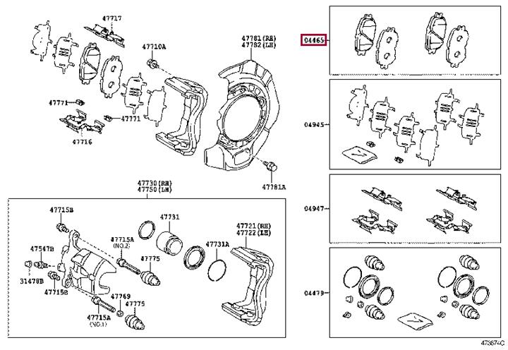 Toyota 04465-33240 Klocki hamulcowe, zestaw 0446533240: Dobra cena w Polsce na 2407.PL - Kup Teraz!