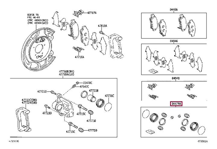 Toyota 04479-28120 Ремкомплект тормозного суппорта 0447928120: Отличная цена - Купить в Польше на 2407.PL!