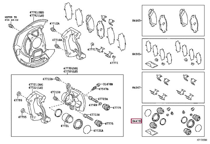 Toyota 04479-30151 Ремкомплект тормозного суппорта 0447930151: Купить в Польше - Отличная цена на 2407.PL!