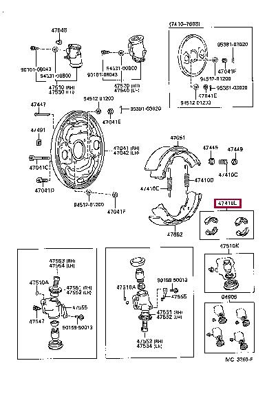 Toyota 04494-30030 Колодка гальмівна барабанна 0449430030: Приваблива ціна - Купити у Польщі на 2407.PL!