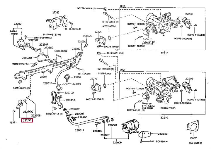 Toyota 23209-46030 Форсунка паливна 2320946030: Приваблива ціна - Купити у Польщі на 2407.PL!