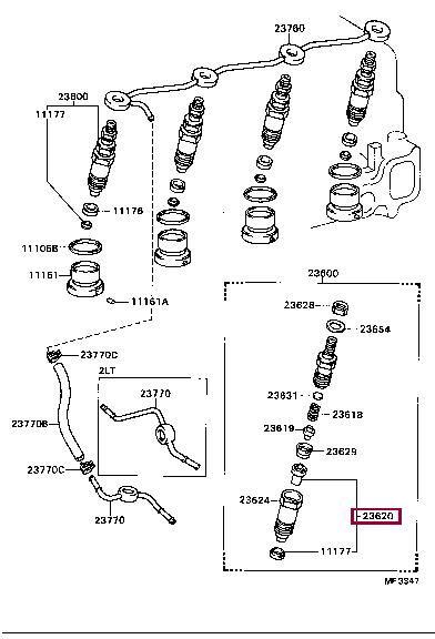 Toyota 23620-59015 Injector nozzle, diesel injection system 2362059015: Buy near me in Poland at 2407.PL - Good price!