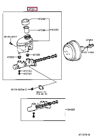 Toyota 47201-0C011 Brake Master Cylinder 472010C011: Buy near me at 2407.PL in Poland at an Affordable price!