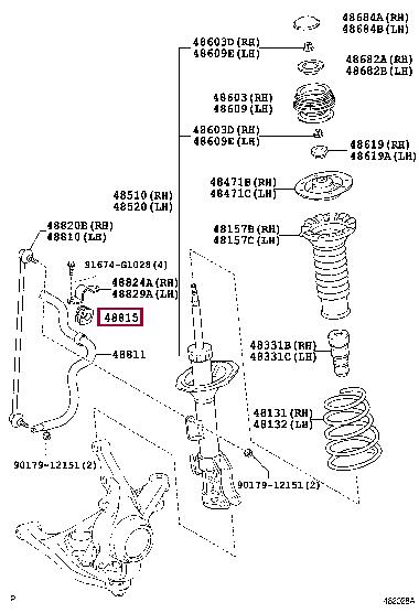 Toyota 48815-52140 Втулка стабілізатора переднього 4881552140: Приваблива ціна - Купити у Польщі на 2407.PL!