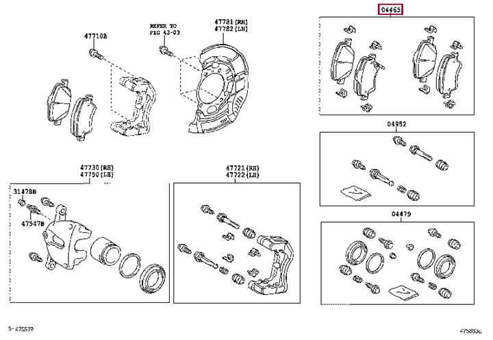 Toyota 04465-02270 Brake Pad Set, disc brake 0446502270: Buy near me in Poland at 2407.PL - Good price!