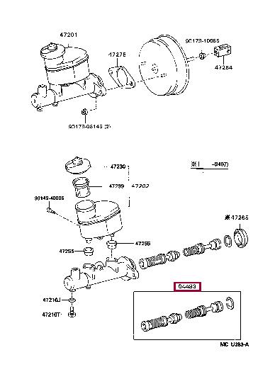 Toyota 04493-20270 Brake master cylinder repair kit 0449320270: Buy near me in Poland at 2407.PL - Good price!