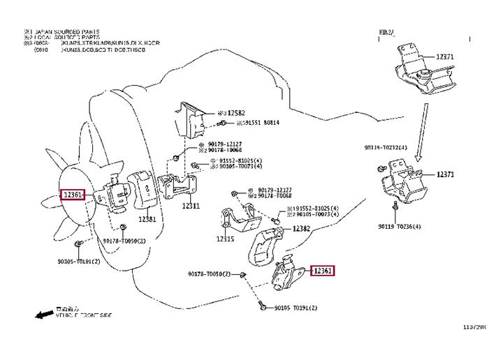 Toyota 12361-0L030 Подушка двигуна 123610L030: Купити у Польщі - Добра ціна на 2407.PL!