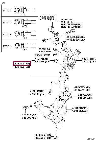 Toyota 43330-09630 Ball joint 4333009630: Buy near me in Poland at 2407.PL - Good price!