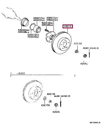 Toyota 43512-42030 Bremsscheibe 4351242030: Kaufen Sie zu einem guten Preis in Polen bei 2407.PL!