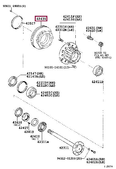 Toyota 42431-37040 Диск гальмівний 4243137040: Приваблива ціна - Купити у Польщі на 2407.PL!