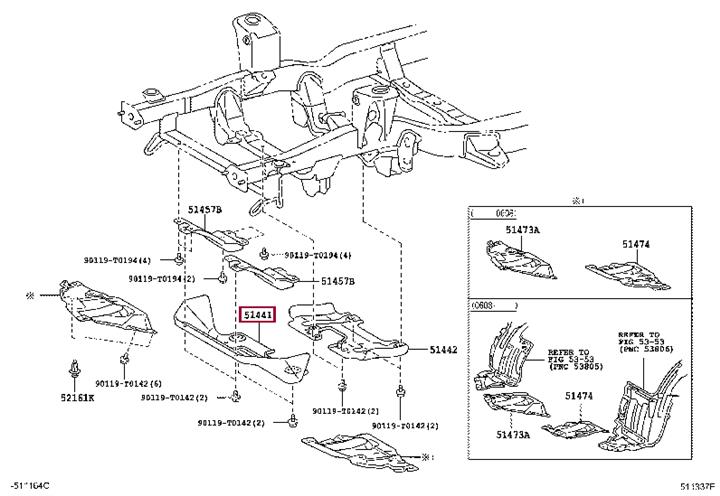 Toyota 51410-0K021 crankcase protection 514100K021: Buy near me in Poland at 2407.PL - Good price!