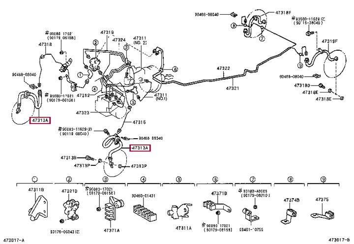 Toyota 90080-94094 Wspornik węża hamulcowego 9008094094: Dobra cena w Polsce na 2407.PL - Kup Teraz!